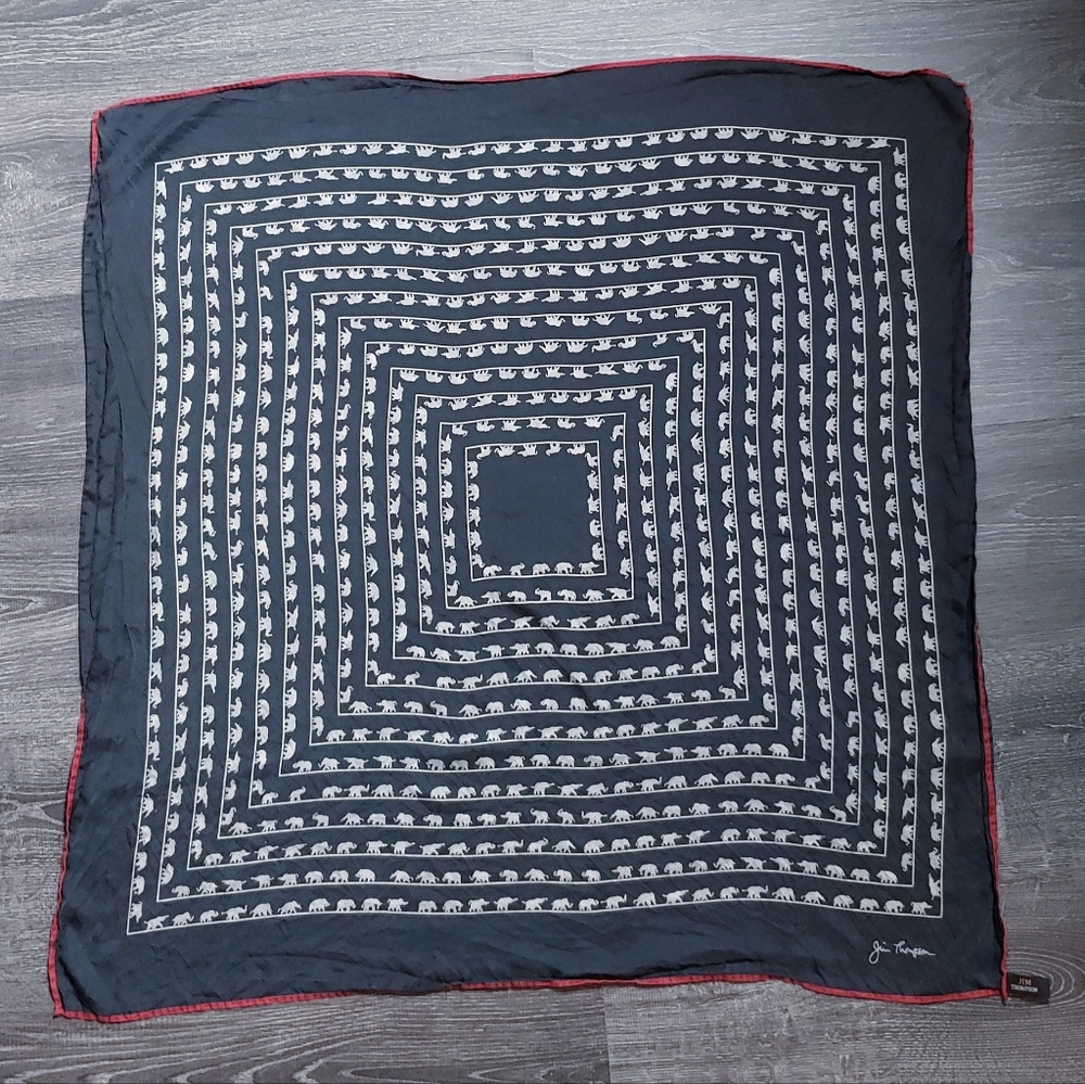 100% silk Jim Thompson elephant scarf